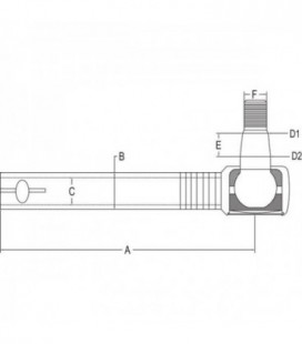 ROTULE DE BARRE D'ACCOUPLEMENT DE PONT AVANT ADAPTABLE FORD 81822048 C7NN3B161A