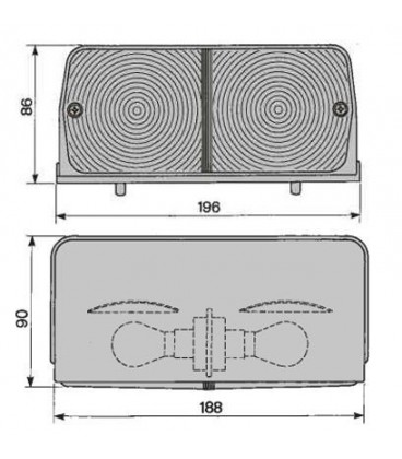 FEU AVANT DROIT ADAPTABLE TRACTEURS FORD 83960356 E4NN13N330CB