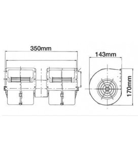 MOTOVENTILATEUR ADAPTABLE CASE DEUTZ MC CORMICK FIAT FORD NEW HOLLAND 81870361 82034852 82034854 178454A2 372499A1 4378971