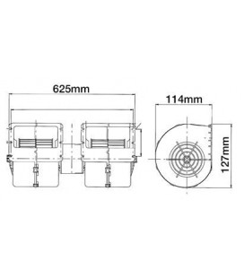 MOTOVENTILATEUR ADAPTABLE CASE IH FIAT FORD NEW HOLLAND 82002761 82004366 90070010