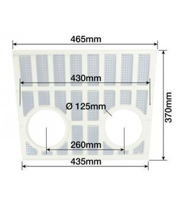 CALANDRE PLASTIQUE ADAPTABLE TRACTEURS FORD 81824198 D1NN8151B