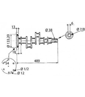 VILEBREQUIN ADAPTABLE MOTEUR PERKINS POUR TRACTEURS MASSEY FERGUSON LANDINI FORD 4222037M91 736532M91