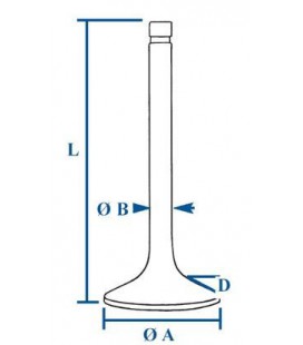 SOUPAPE D'ADMISSION ADAPTABLE PERKINS ET MASSEY FERGUSON 3639238M1 3639240M1 734106M1 910060