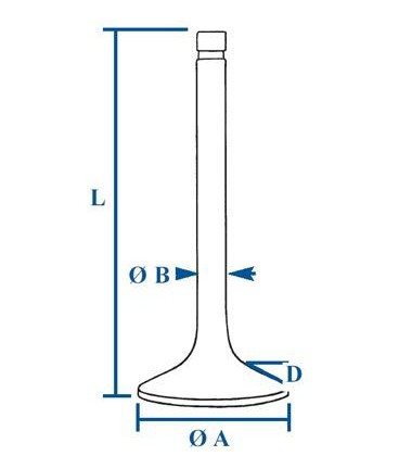 SOUPAPE D'ADMISSION ADAPTABLE PERKINS ET MASSEY FERGUSON 3639238M1 3639240M1 734106M1 910060