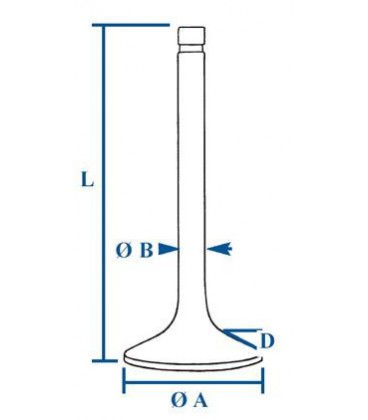 SOUPAPE D'ADMISSION ADAPTABLE PERKINS ET MASSEY FERGUSON 31431154 738095M1 910030