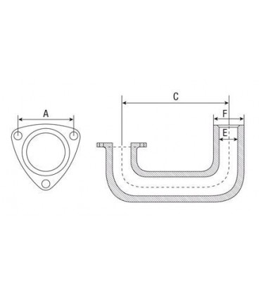 COUDE D'ECHAPPEMENT ADAPTABLE MASSEY FERGUSON ET PERKINS 898011M1 898011V1 GL314