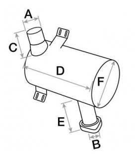 SILENCIEUX D'ECHAPPEMENT SOUS CAPOT ADAPTABLE LANDINI ET MASSEY FERGUSON 1694961M5