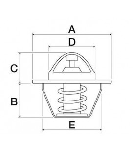 THERMOSTAT ADAPTABLE MASSEY FERGUSON ET LANDINI 1447384M1 2485605 2485613 70998003