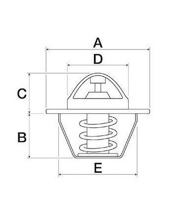 THERMOSTAT ADAPTABLE MASSEY FERGUSON ET LANDINI 1447384M1 2485605 2485613 70998003