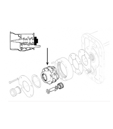 PORTE SATELLITE REDUCTEUR DE BOITE DE VITESSES ADAPTABLE MASSEY ET LANDINI 1870538M93 1888677M91