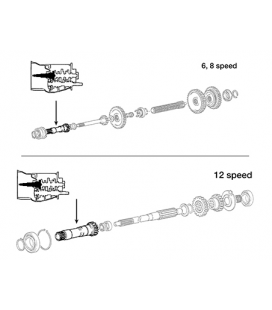 ARBRE PRIMAIRE DE PRISE DE FORCE ADAPTABLE MASSEY FERGUSON 1677738M1 1677738R1 1677746M91 1677746M92  6203585M1