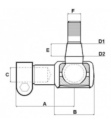 ROTULE DE DIRECTION ADAPTABLE MASSEY FERGUSON ET LANDINI 1617826M92 1617826M93 1617826M94 3314437M1 3426660M1