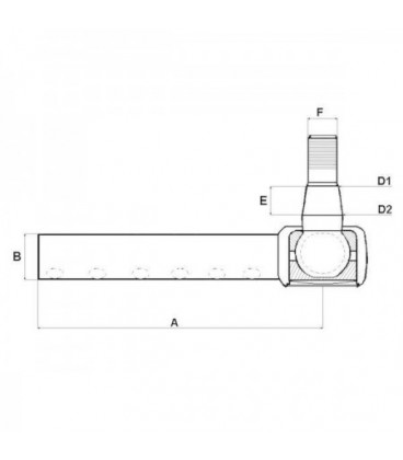 ROTULE DE DIRECTION ADAPTABLE MASSEY FERGUSON 1808432M1 1860408M2