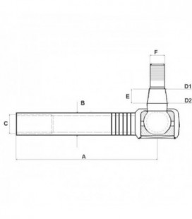 ROTULE DE DIRECTION ADAPTABLE MASSEY FERGUSON ET LANDINI 3426336M1 3658001M91