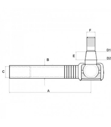 ROTULE DE DIRECTION ADAPTABLE MASSEY FERGUSON ET LANDINI 3426313M1 3462313M1