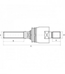 ROTULE AXIALE DE DIRECTION ADAPTABLE MASSEY FERGUSON ET LANDINI 3428268M1