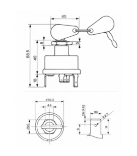 CONTACTEUR DE DEMARRAGE ADAPTABLE MASSEY FERGUSON ET LANDINI 1446116M91 1808525M1 1865976M91 1874120M91 1874120M93 1874535M3