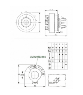 COMMUTATEUR D'ECLAIRAGE ADAPTABLE MASSEY FERGUSON ET LANDINI 3300530M91