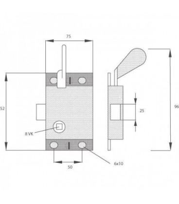 SERRURE INTERIEURE DE PORTE GAUCHE ADAPTABLE MASSEY FERGUSON ET FORD 3473297M91 83909274 D6NN9421813A