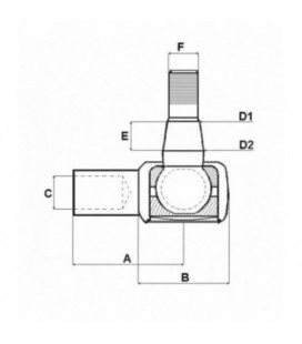 ROTULE DE DIRECTION 1502269C2 ADAPTABLE CASE IH ET STEYR