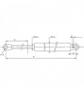 VERIN A GAZ DE PARE-BRISE ET HAYON ADAPTABLE MASSEY FERGUSON 3103958M1