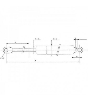 VERIN A GAZ DE PARE-BRISE ET HAYON ADAPTABLE MASSEY FERGUSON 3103958M1