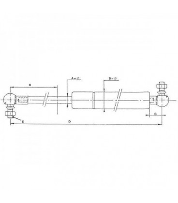 VERIN A GAZ HAYON ARRIERE ADAPTABLE MASSEY FERGUSON LANDINI FENDT 3476187M1 1873903M1 3384671M1 3476187M1 X800420414 1897990M91