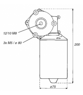 MOTEUR D'ESSUIE-GLACE ADAPTABLE MASSEY FERGUSON ET LANDINI 3385255M92 3385255M93