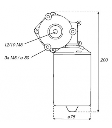 MOTEUR D'ESSUIE-GLACE ADAPTABLE MASSEY FERGUSON ET LANDINI 3385255M92 3385255M93