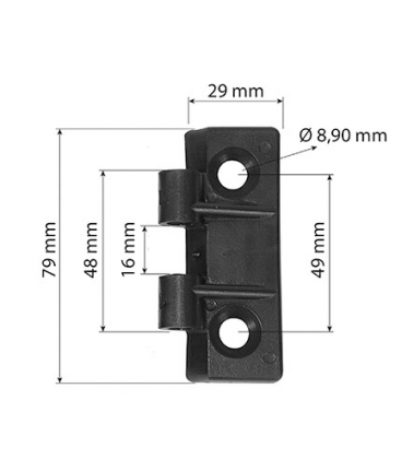 DEMI CHARNIERE 2 TROUS ADAPTABLE MASSEY FERGUSON ET LANDINI 3301221M2 3301221M92