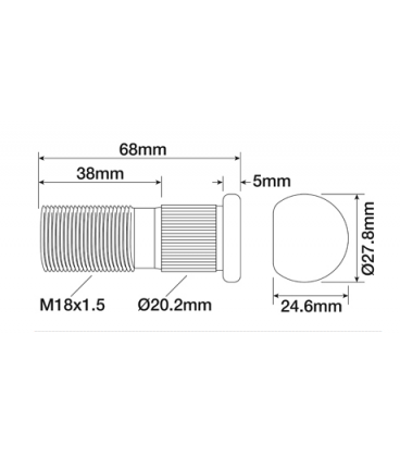 GOUJON DE ROUE ADAPTABLE VALTRA VALMET 31132410 V31132410 655835 V655835