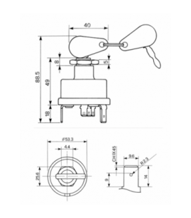 CONTACTEUR DE DEMARRAGE A CLE ADAPTABLE RENAULT CLAAS 34228 7700537793 7711132586