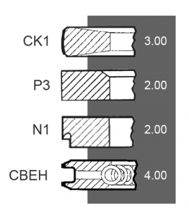 JEU DE 4 SEGMENTS ADAPTABLE RENAULT MWM 6005010305 7701201835