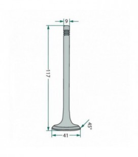 JEU DE 4 SOUPAPES D'ADMISSION ADAPTABLE MWM RENAULT CLAAS 7701006369