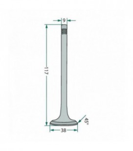 JEU DE 4 SOUPAPES D'ECHAPPEMENT ADAPTABLE MWM RENAULT CLAAS 7701006368