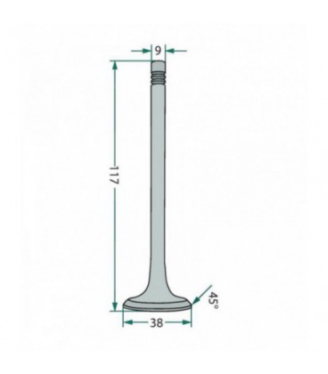 JEU DE 4 SOUPAPES D'ECHAPPEMENT ADAPTABLE MWM RENAULT CLAAS 7701006368