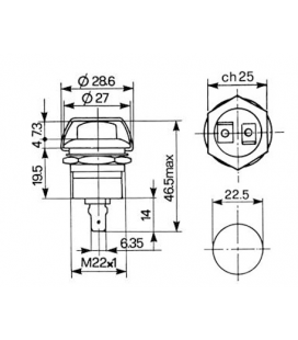 CONTACTEUR DE DEMARRAGE POUSSOIR ADAPTABLE JOHN DEERE AL17684