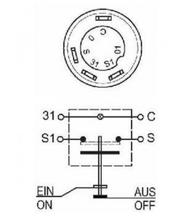 BOUTON POUSSOIR DE PRISE DE FORCE ADAPTABLE RENAULT FENDT 7700004831 7700007392 7704001120 G395970100022