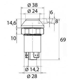 BOUTON POUSSOIR DE FEUX ADAPTABLE RENAULT CLAAS 7700014328 7700030856