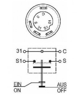 BOUTON POUSSOIR DE FEUX ADAPTABLE RENAULT CLAAS 7700014328 7700030856