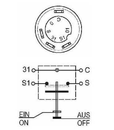 BOUTON POUSSOIR DE FEUX ADAPTABLE RENAULT CLAAS 7700014328 7700030856