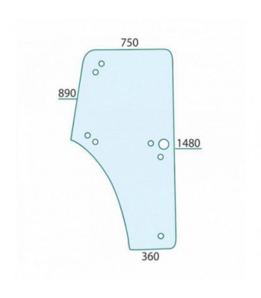 GLACE DE PORTIERE DROITE ADAPTABLE RENAULT CLAAS ARES 7700044196