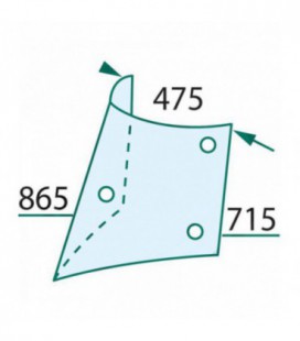 VITRE DE COIN ARRIERE DROIT ADAPTABLE RENAULT CLAAS 7700048327 7700045840