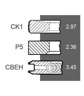 JEU DE 3 SEGMENTS D 106.5 ADAPTABLE RENAULT CLAAS 6005012810 6005028695