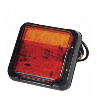 FEU ARRIERE CARRE LED 12/24V