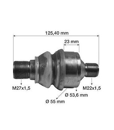 ROTULE DE PIVOT DE PONT AVANT ADAPTABLE RENAULT CLAAS CASE IH NEW HOLLAND 406724A1 6000104482 CI139871 133741717