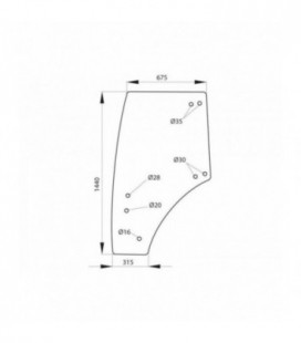 VITRE DE PORTE GAUCHE ADAPTABLE FENDT 117810030010