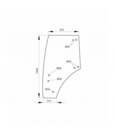 VITRE DE PORTE GAUCHE ADAPTABLE FENDT 117810030010