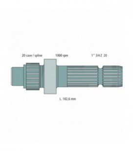 ARBRE DE PRISE DE FORCE 1"3/4Z20 ADAPTABLE NEW HOLLAND CASE IH ET STEYR 47132584 519696