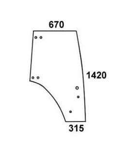 VITRE DE PORTE LATERALE DROITE FENDT ADAPTABLE 117810030020